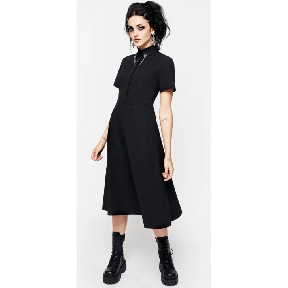 NWT Disturbia Fenrir Midi Shirt Dress Womens Size US